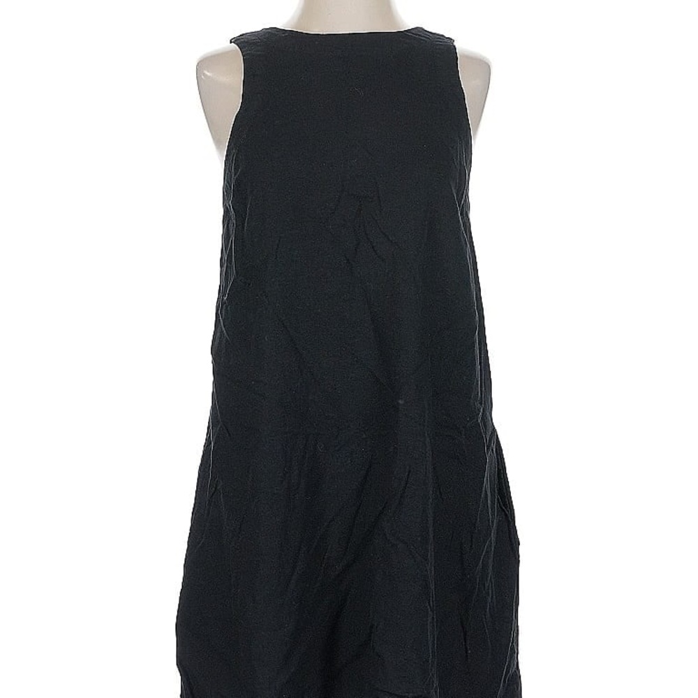 A New Day Black Sleeveless A-Line Midi Dress
